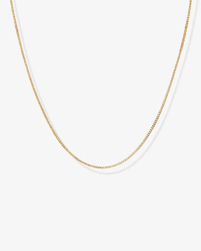 Vermeil Box Chain Adjustable Necklace